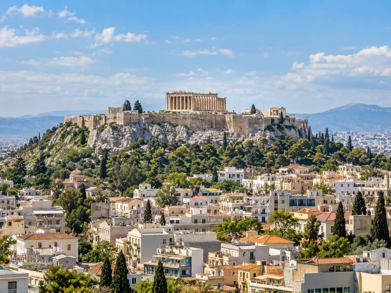 Illustrative Athens cityscape; not company premises