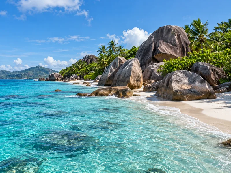 Illustrative Seychelles tropical coastline; not company premises